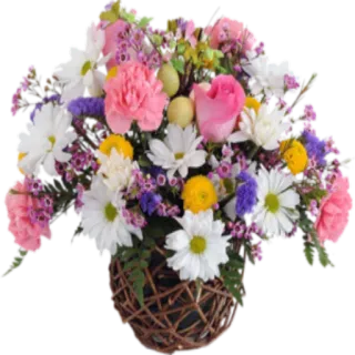 🌺 flower arrangement, flowers, bouquet, floral, floral design, decorative, arrangement, basket telegram sticker