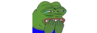 ☘ Pepe the Frog Pepe, sapo, meme, cultura da internet, triste, chorando, emoções telegram sticker