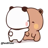 😘 @tarsiSticker ursos, abraço, desenho animado telegram sticker