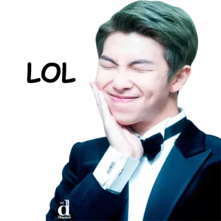 ☺️ RM RM, BTS, K-pop, cantante, fossette, carino telegram sticker