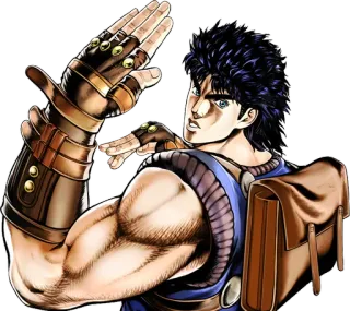 💪 Jonathan Joestar JoJo's Bizarre Adventure Jonathan Joestar, JoJo's Bizarre Adventure, Anime, Manga, Pose de combat, Personnage d'anime, Personnage telegram sticker