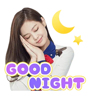 😴 GOOD NIGHT ราตรีสวัสดิ์, นอนหลับ, พระจันทร์, น่ารัก, ทักทาย telegram sticker