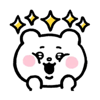 💨 クマ, かわいい, キラキラ, 白, 幸せ, 漫画 telegram sticker