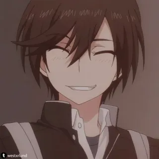 ✨ Аниме, Парень, Улыбка telegram sticker