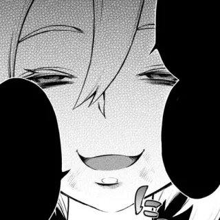 😈 Anime, Mangá, Expressão, Rosto, Sorriso, Feliz telegram sticker
