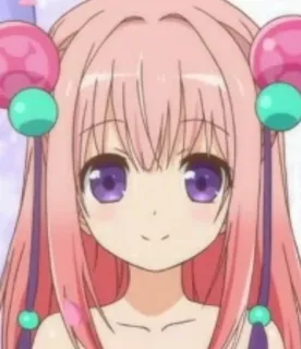 🍒 Anime, Manga, Karakter, Lucu, Kawaii, Rambut pink, Gadis, Animasi telegram sticker