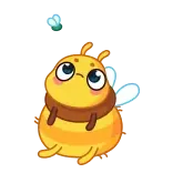 🙄 lebah, serangga, kartun, binatang telegram sticker