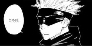 😕 Satoru Gojo Jujutsu Kaisen I SEE. Anime, Mangá, Gojo, Jujutsu Kaisen telegram sticker