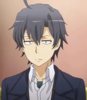 🫓 Hikigaya Hachiman My Teen Romantic Comedy SNAFU อนิเมะ, ตัวละคร, มังงะ, ฮิคิกายะ ฮาจิมัน, Oregairu whatsapp sticker