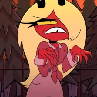 🤢 Millie Helluva Boss Kartun, Iblis, Helluva Boss, Millie, Animasi, Stiker telegram sticker