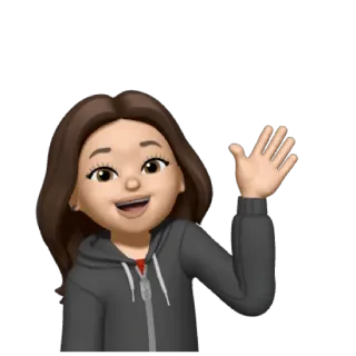 👋 desenho animado, emoji, saudação, acenando telegram sticker