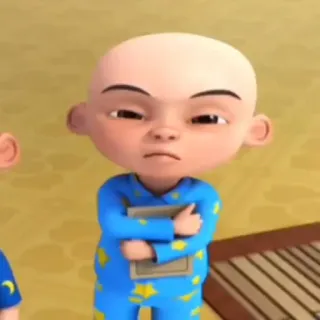 👩‍🦲 Ipin Upin & Ipin Cartoon, Ipin, Upin & Ipin, Figur, Animation telegram sticker