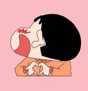 💈 Shin-chan 만화, 애니메이션, 하트, 사랑, 귀여운, 짱구 whatsapp sticker