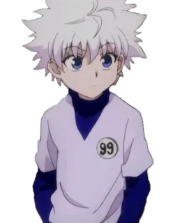 😕 Killua Hunter x Hunter アニメ, キルア, HUNTER×HUNTER, 少年, 白髪 telegram sticker