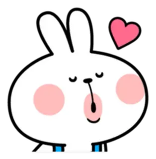 😘 うさぎ, 可愛い, 愛, ハート, 動物 telegram sticker