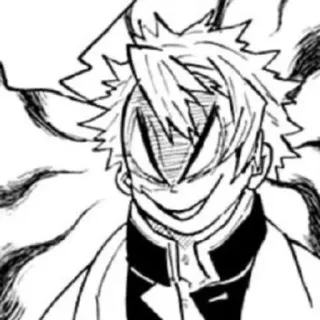 🌟 Sanemi Shinazugawa Demon Slayer 动漫, 漫画, 鬼灭之刃, 不死川实弥, 风柱 telegram sticker