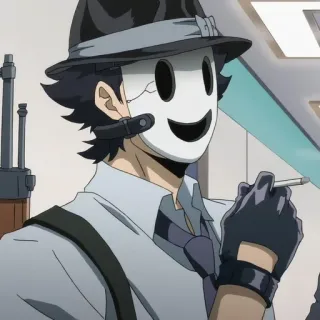 🚬 High-Rise Invasion anime, gun, cigarette, mask, character telegram sticker