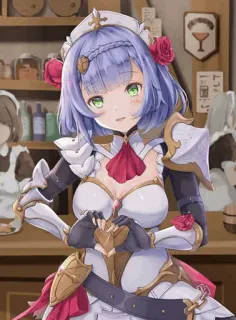 ❤️ Noelle Genshin Impact Anime, Ragazza, Cameriera, Videogioco, Carino telegram sticker