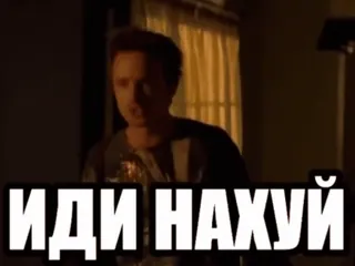 🌟 ИДИ НАХУЙ русский, оскорбительный, текст, фраза, мем whatsapp sticker