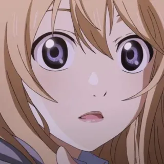 🎻 Kaori Miyazono Your Lie in April アニメ, 女の子, 可愛い, 金髪, 紫色の目, かをり, 四月は君の嘘 telegram sticker
