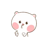 😙 oso, lindo, animal, kawaii, dibujo animado whatsapp sticker