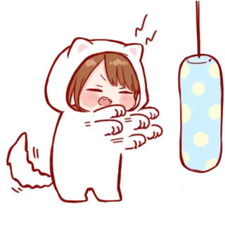😫 Anime, Phim hoạt hình, Hình dán, Tức giận, Mèo, Trang phục telegram sticker