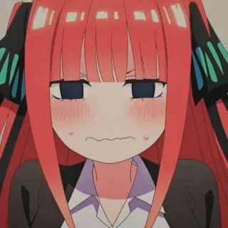 🦋 Nino Nakano The Quintessential Quintuplets Anime, Manga, Nino Nakano, The Quintessential Quintuplets, Kartun, Lucu, Gadis whatsapp sticker