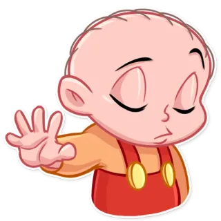 ✋️ Stewie Griffin Family Guy Hoạt hình, Em bé, Family Guy, Stewie Griffin, Nhân vật, Tư thế telegram sticker