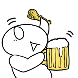 🍗 Desenho animado, Álcool, Cerveja, Festa, Celebração, Bebida telegram sticker