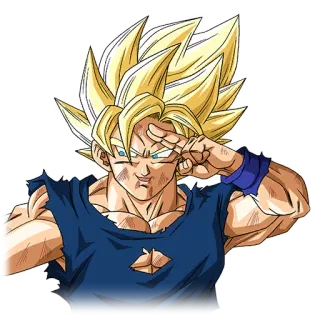 👋 Goku Dragon Ball Z Аниме, Dragon Ball Z, Гоку, Супер Сайян, Мультфильм telegram sticker