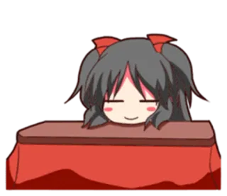 😌 Anime, Kawaii, Tisch, Süß, Charakter, Cartoon telegram sticker