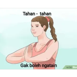 😔 Tahan - tahan
Gak boleh ngatain 穏やか, 平和, マインドフルネス, ヨガ, 瞑想 telegram sticker