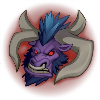 😡 animal, minotaur, fantasy, monster, creature, bull, horns telegram sticker