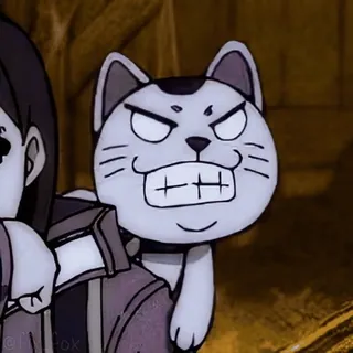 🤬 kreskówka, kot, anime, naklejka, postać telegram sticker