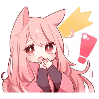 😱 Chibi, Anime, Fofo, Menina, Kawaii, Desenho animado whatsapp sticker