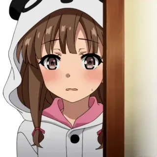 😍 Mai Sakurajima Rascal Does Not Dream of Bunny Girl Senpai Anime, Mädchen, Süß, Panda, Kostüm, Sakurajima Mai whatsapp sticker