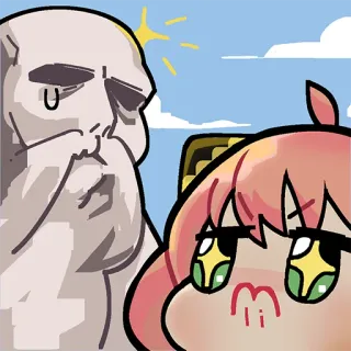 🤩 Anya Forger Spy x Family Anime, Personnage, Spy x Family, Anya Forger, Mignon, Statue telegram sticker