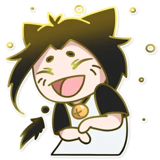 😂 gatto, anime, kawaii, carino, adesivo, personaggio telegram sticker