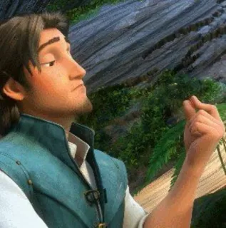 🖇 Flynn Rider Tangled decepcionado, frustrado, Flynn Rider, Enredados, Disney telegram sticker