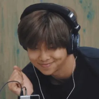✨ person, music, headphones, portrait, man, smile telegram sticker