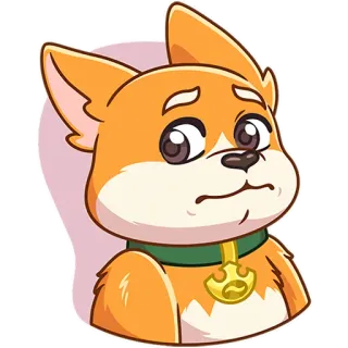 😐 animal, dog, pet, cute, sticker telegram sticker