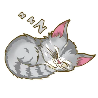 😌 zzz gato, dormindo, animal, gatinho, fofo telegram sticker