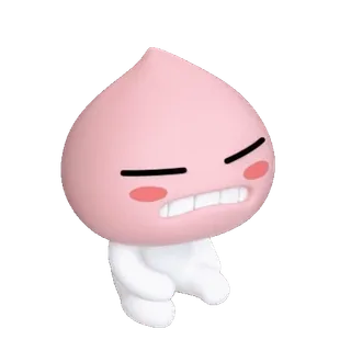 💬 Apeach apeach, Kakao Friends, dessin animé, personnage, coréen, pêche, en colère telegram sticker
