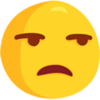 😒 Эмодзи, Выражение, Настроение telegram sticker