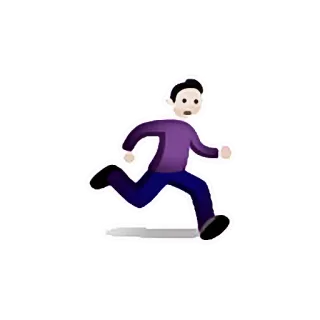 🏃 corrida, emoji, pessoa, desenho animado, movimento telegram sticker