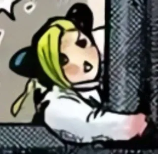 😯 Jolyne Cujoh JoJo's Bizarre Adventure jojo, 죠죠의 기묘한 모험, 쿠죠 죠린, 애니, 만화, 스톤 오션 telegram sticker