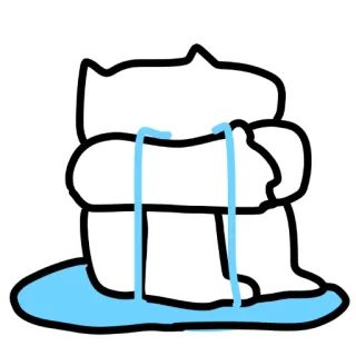 😭 blob, crying, sad, stack, cartoon, illustration telegram sticker