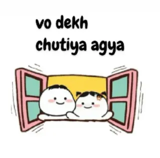 😂 vo dekh
chutiya agya hoạt hình, cửa sổ, xúc phạm, hài hước, nhân vật telegram sticker