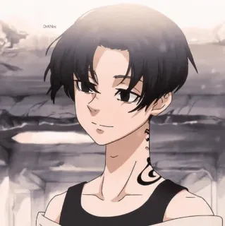 ➖ 动漫, 角色, 漫画, 男孩, 纹身 telegram sticker