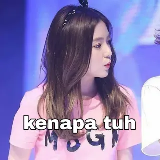 👀 kenapa tuh 밈, 질문, 표정, 여자 whatsapp sticker